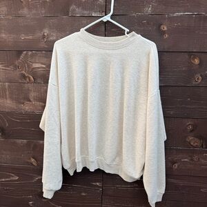 SKIMS Heather Oatmeal Crewneck Sweatshirt Size XL